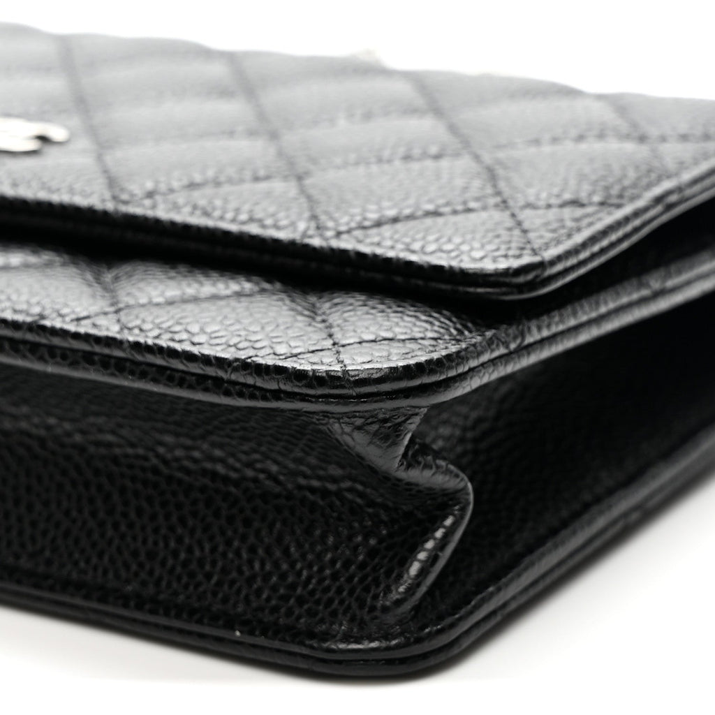 Chanel Caviar Quilted Wallet on Chain WOC Black