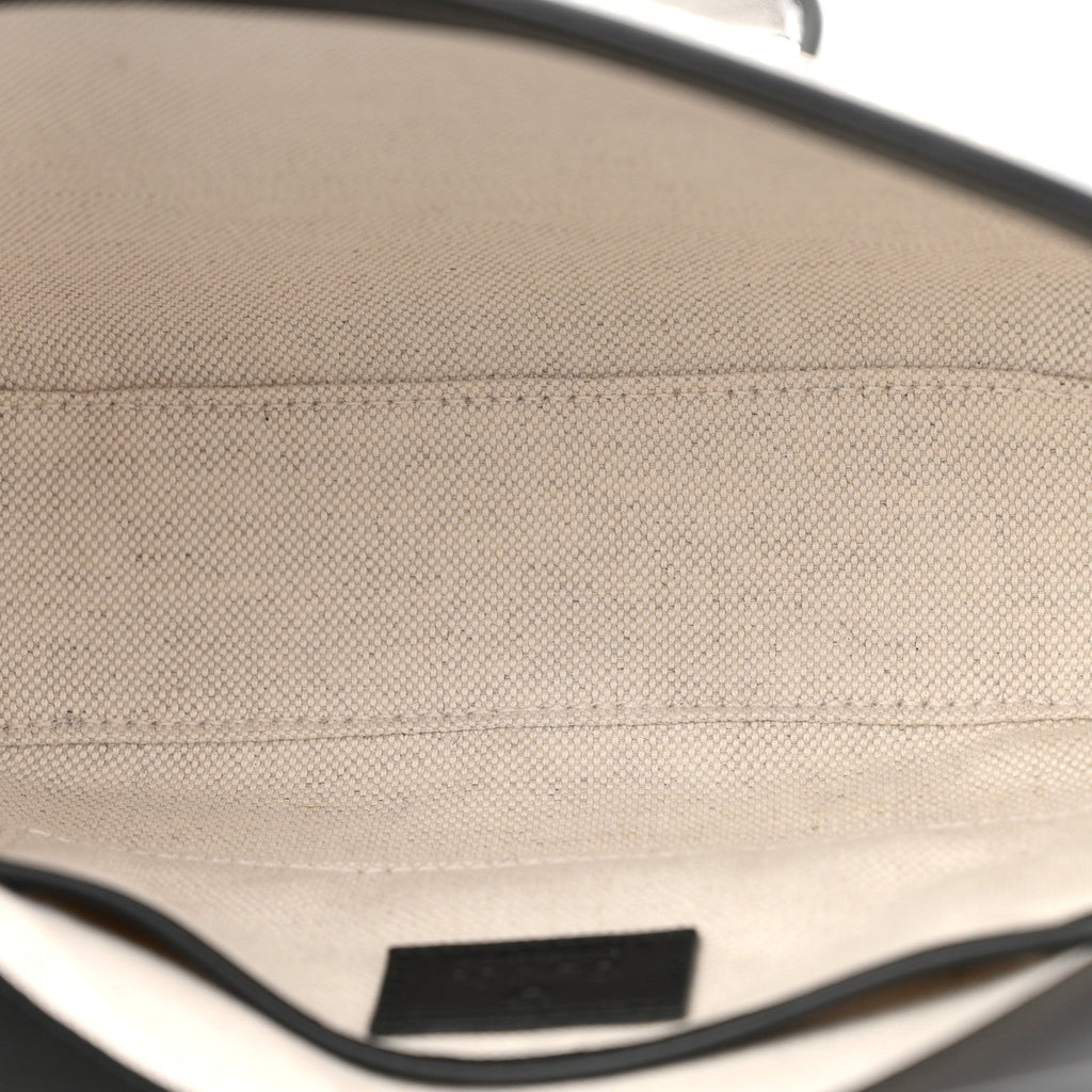 Gucci GG Supreme Monogram Horsebit 1955 Soft Small Shoulder Bag Beige Black