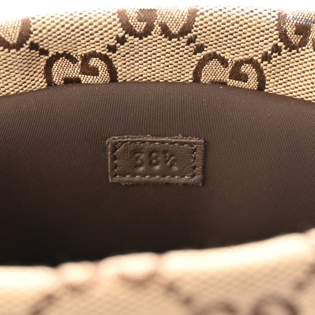 Gucci Monogram GG Strass Thermal Bootie 38.5 Camel Ebony