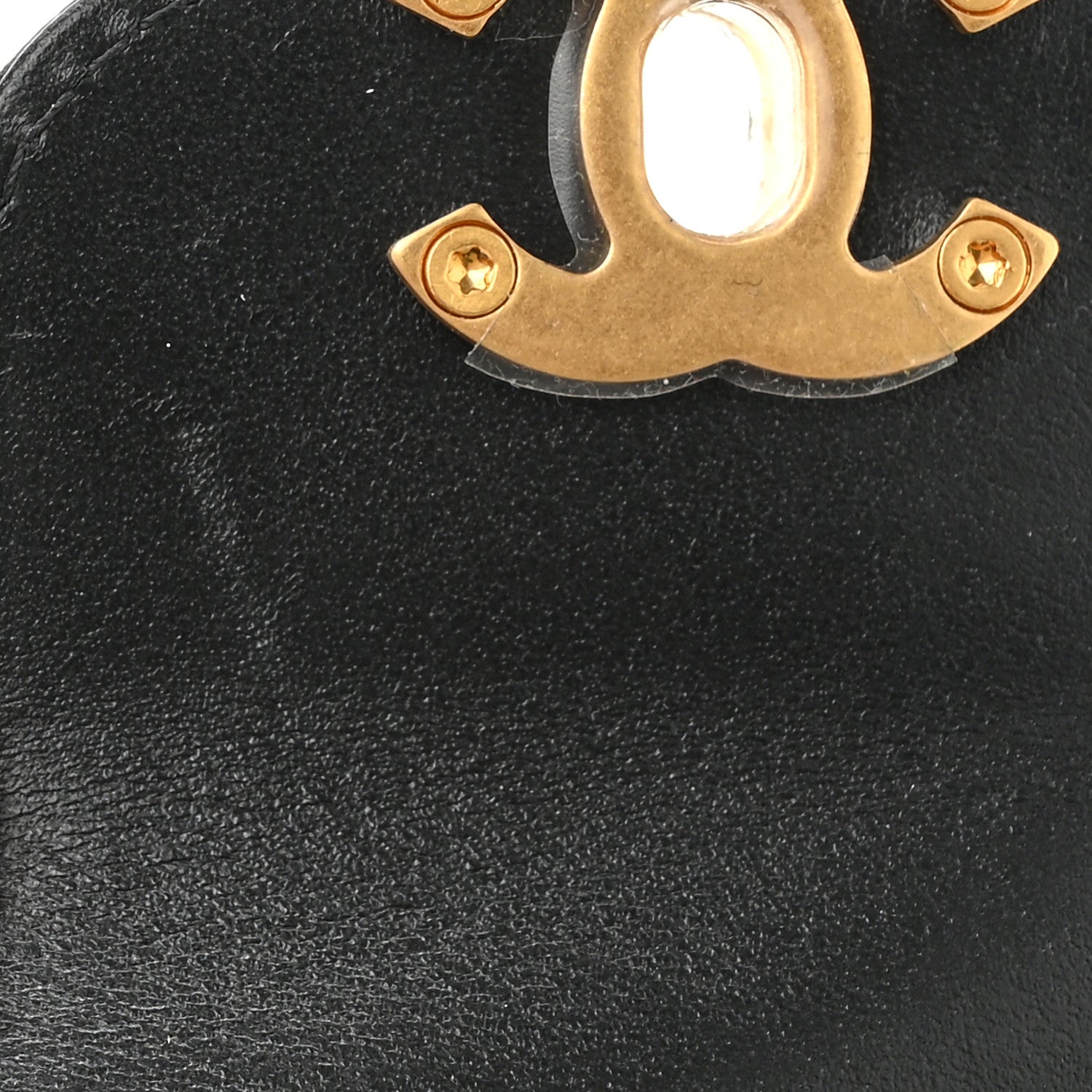 Chanel Shiny Aged Calfskin Quilted Mini Nano Kelly Shopper Black