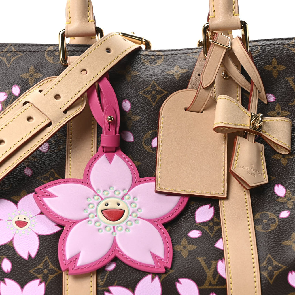 Louis Vuitton LV X TM Monogram Cherry Blossom Keepall Bandouliere 45 Sakura Brown