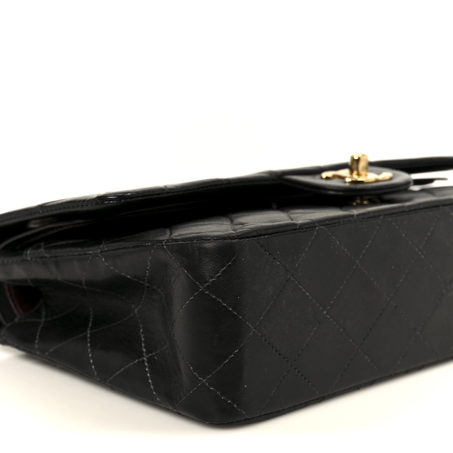 Chanel Lambskin Quilted Medium Double Flap Black