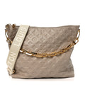 Louis Vuitton Lambskin Embossed Monogram Coussin Hobo MM Galet