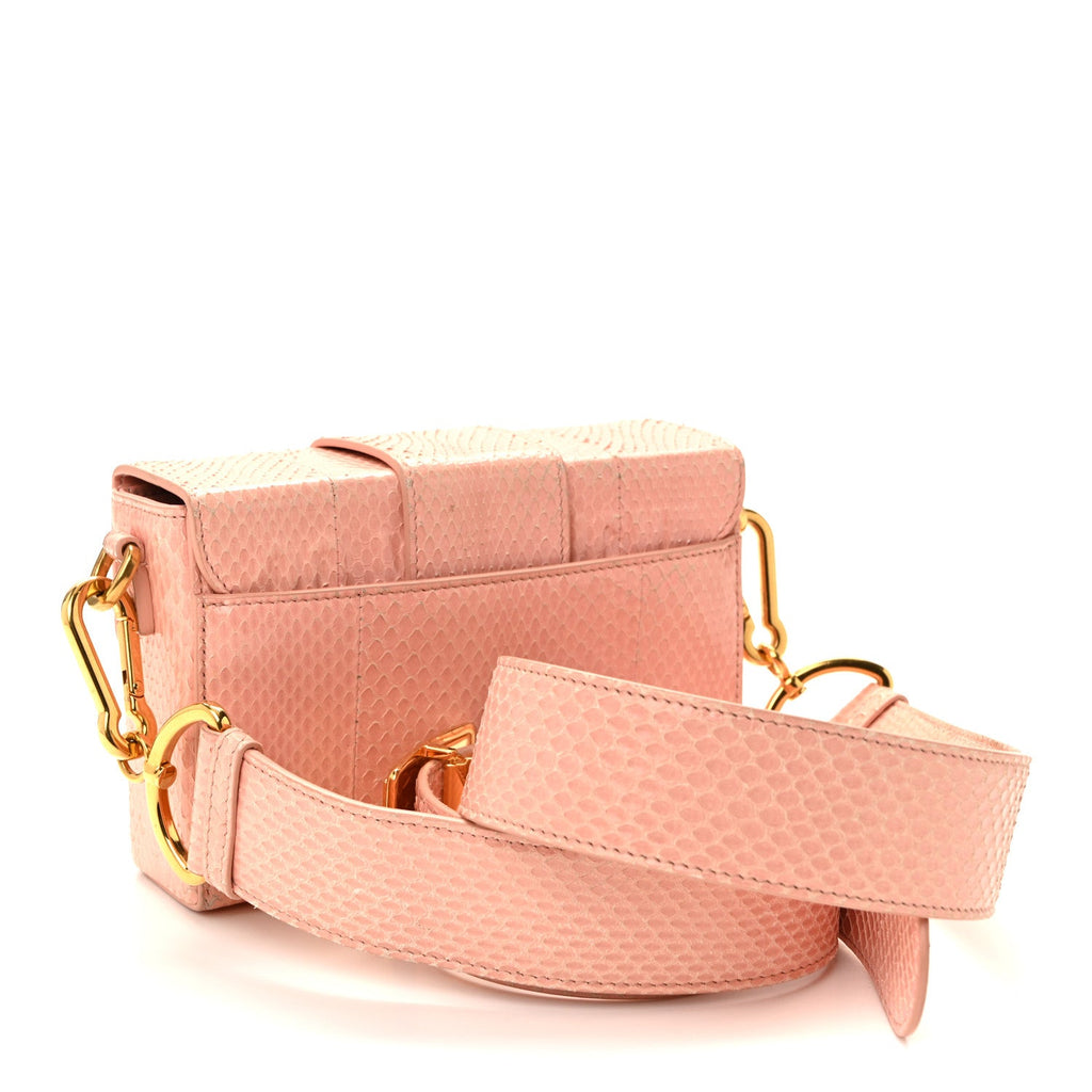 Christian Dior Snakeskin 30 Montaigne Box Bag Rose Clair