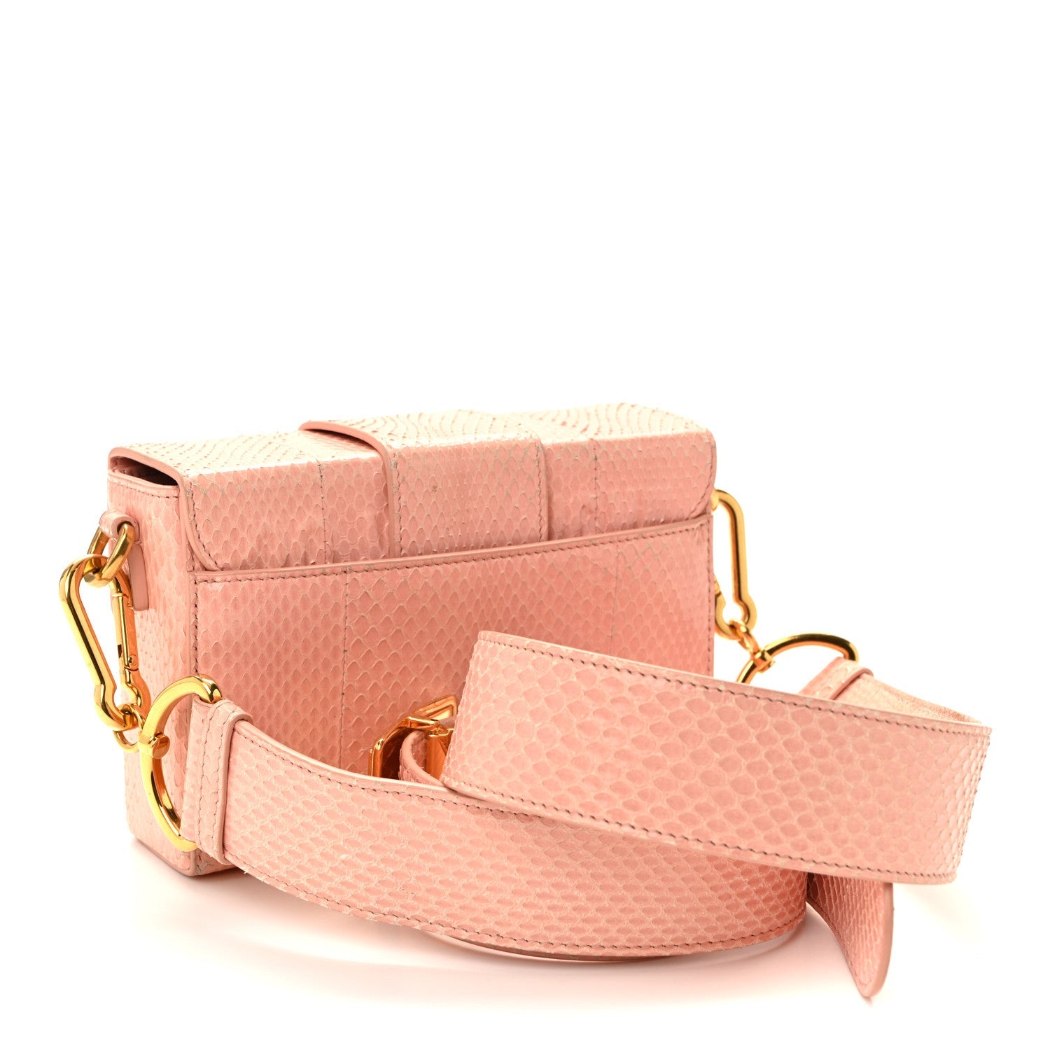 Christian Dior Snakeskin 30 Montaigne Box Bag Rose Clair