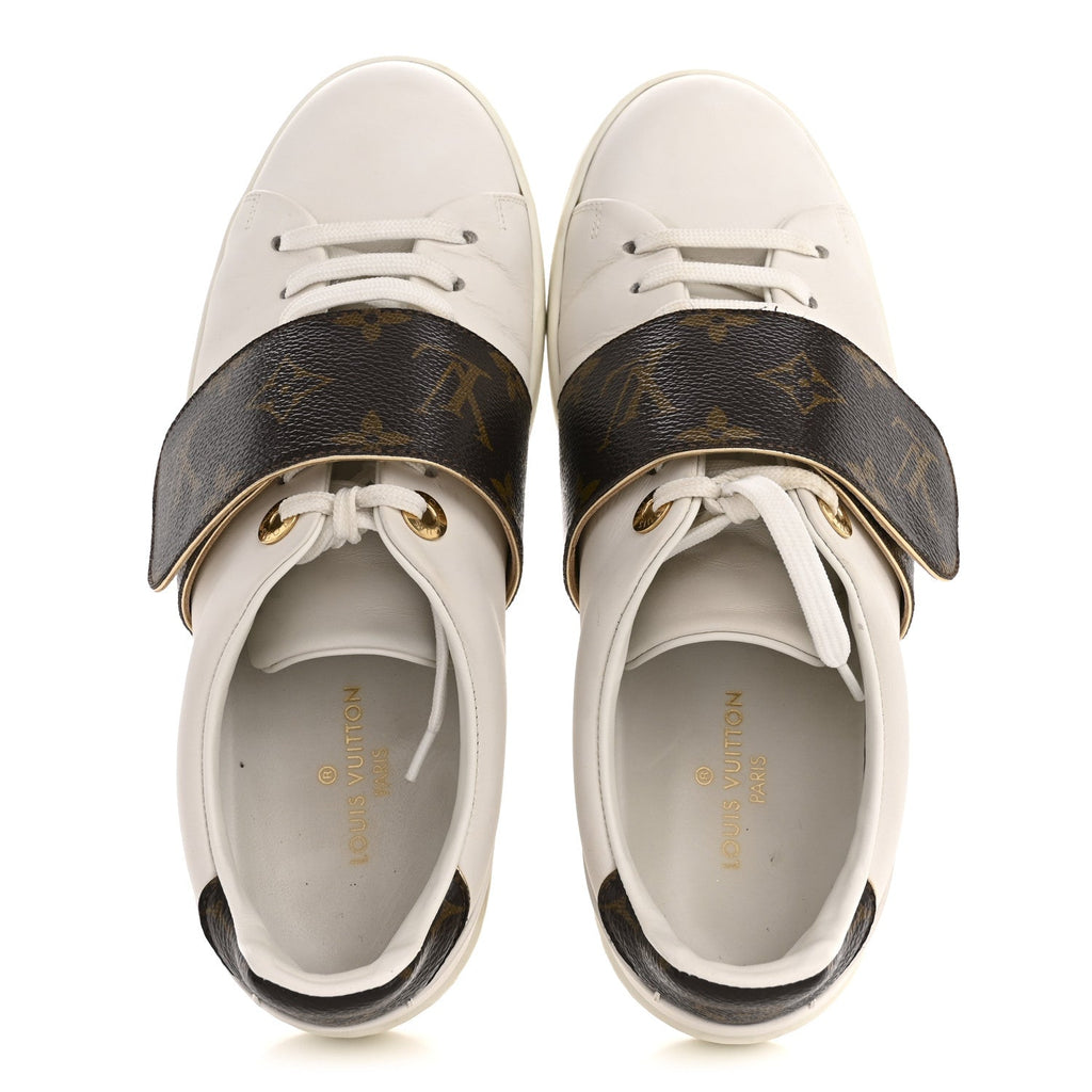 Louis Vuitton Calfskin Monogram Frontrow Sneaker 36 White