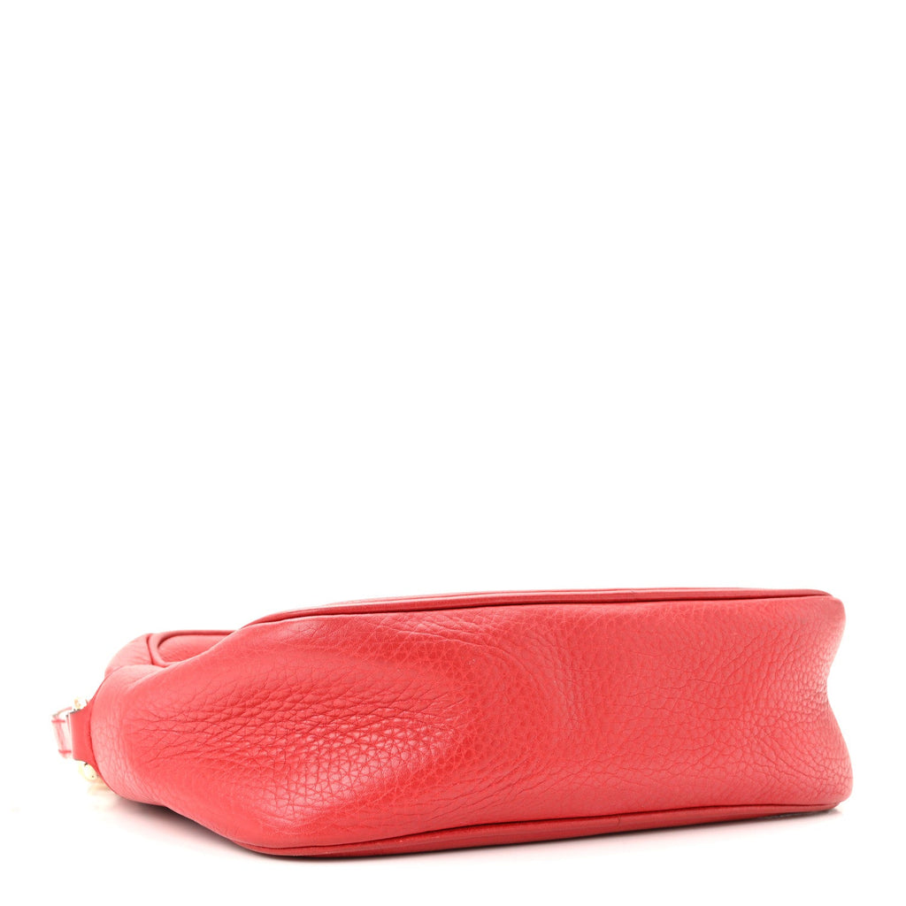 Gucci Pebbled Calfskin Small Soho Disco Bag Tabasco Red