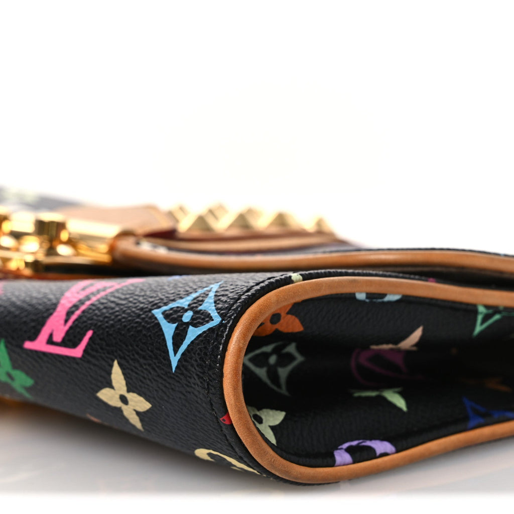 Louis Vuitton Monogram Multicolor Courtney Clutch Black