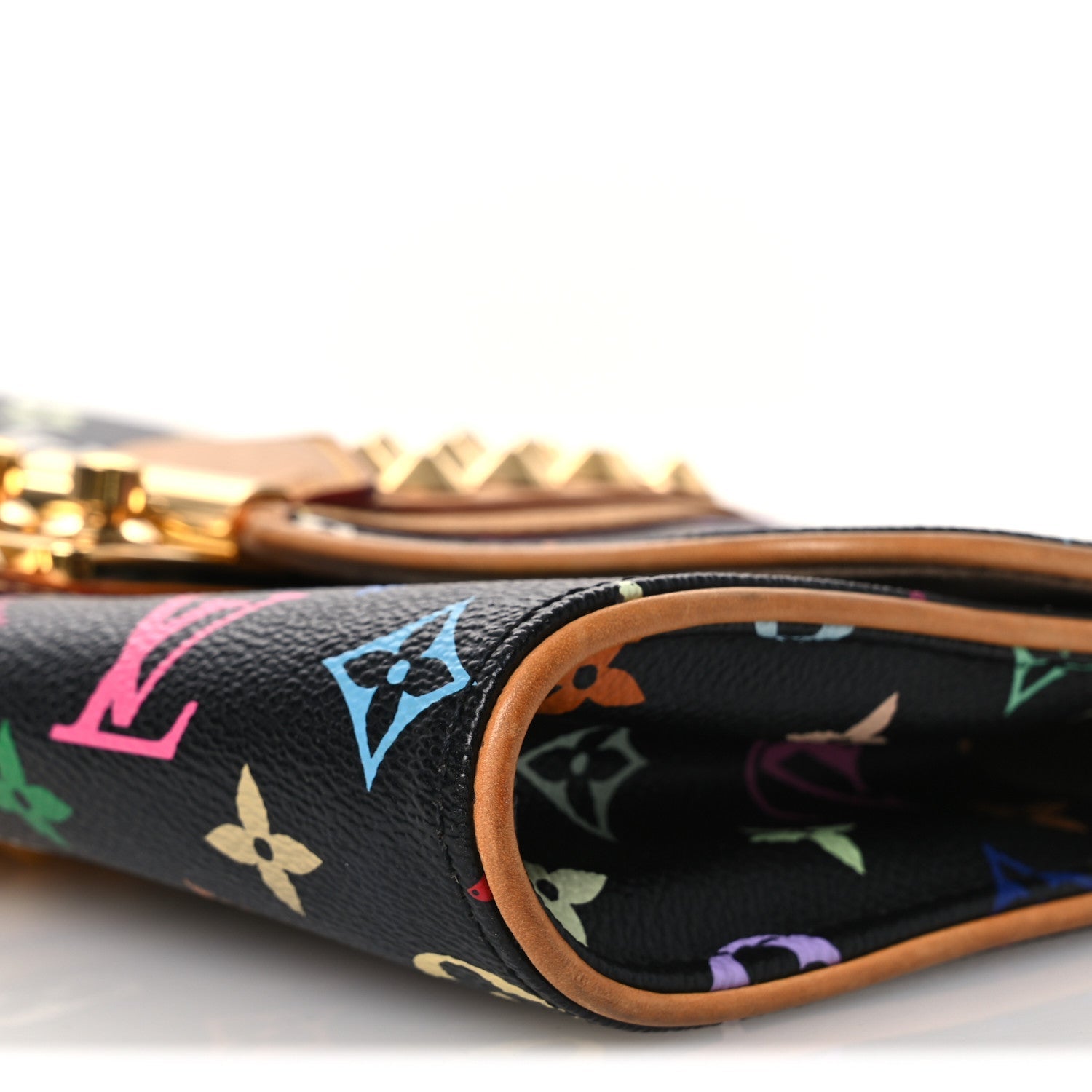 Louis Vuitton Monogram Multicolor Courtney Clutch Black