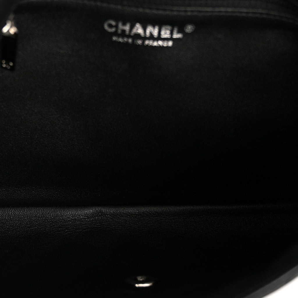 Chanel Lambskin Quilted Flap Clutch Black