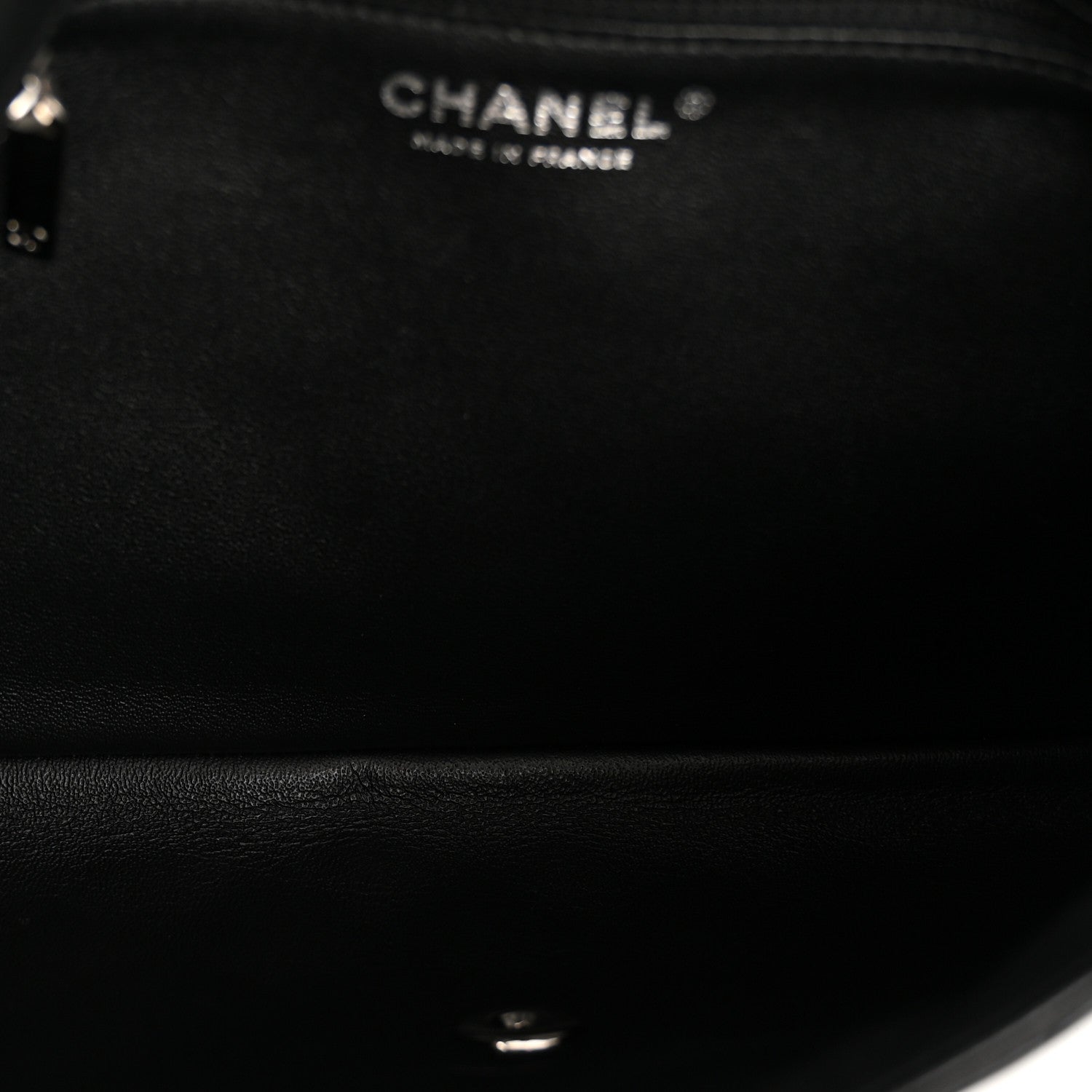 Chanel Lambskin Quilted Flap Clutch Black