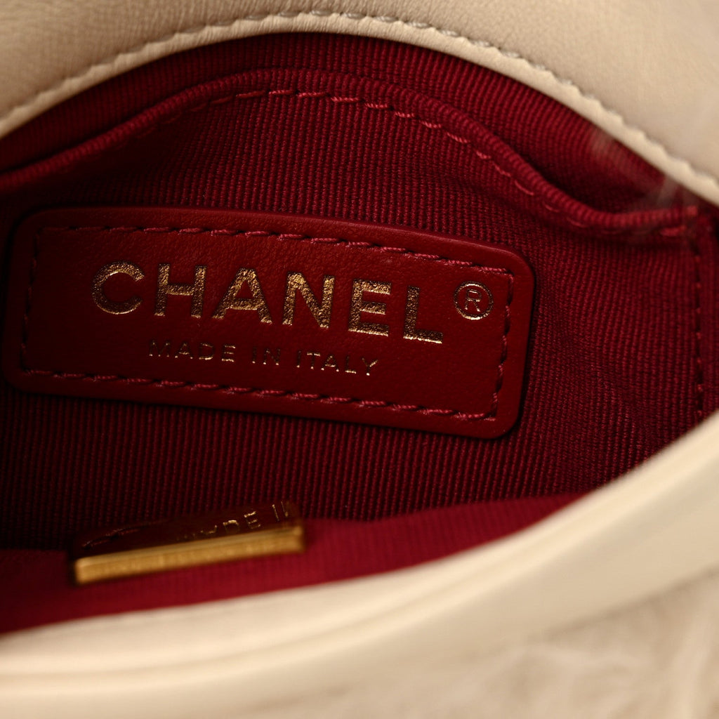 Chanel Fantasy Fur CC Mini Flap Bag White