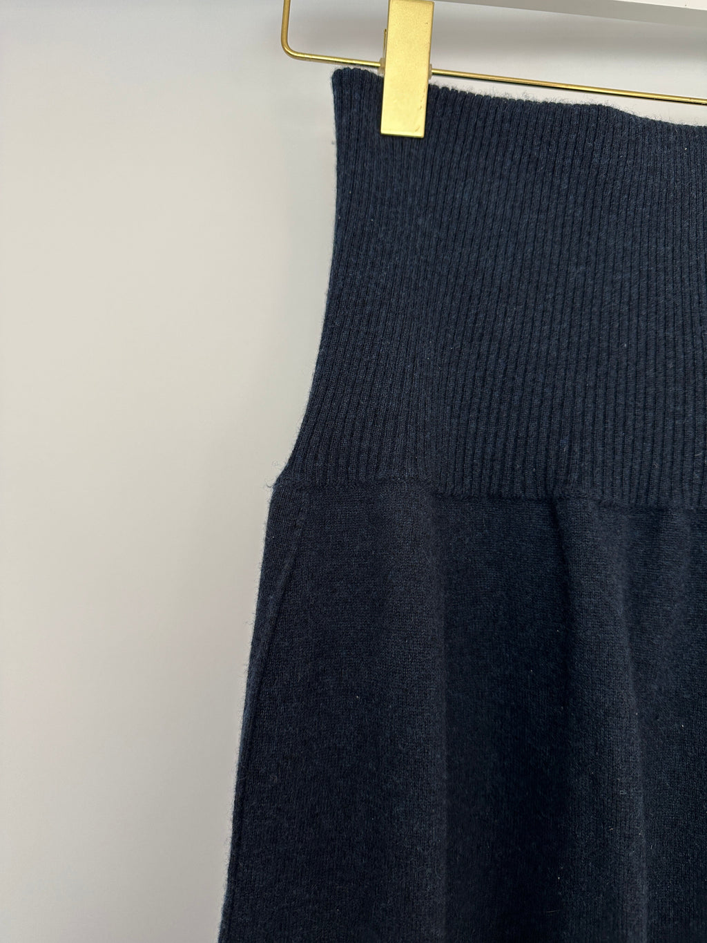 Chanel Navy Two-Piece Cashmere Tracksuit Set with Detachable Hood Detail Size FR 40 (UK 12)