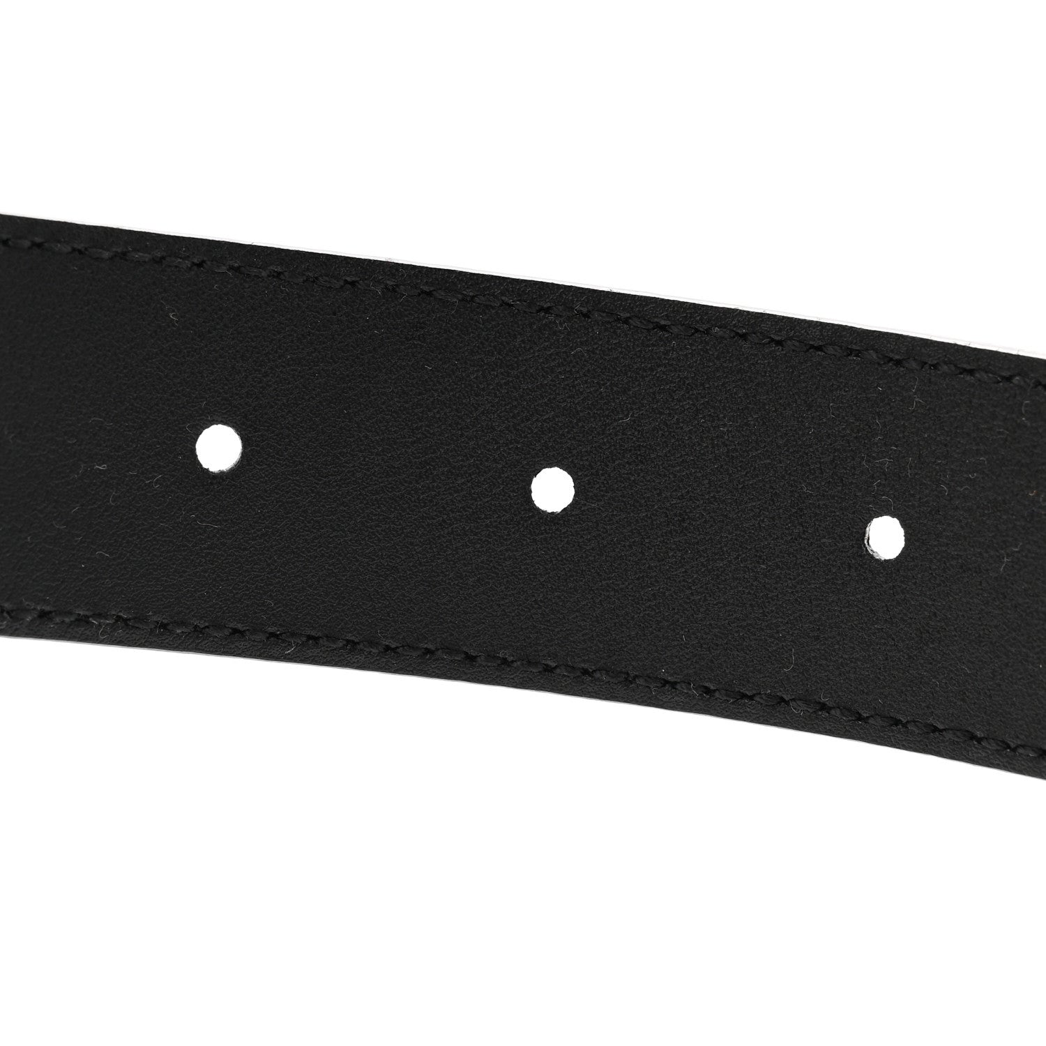 Gucci Azalea Calfskin Enamel Monochrome Double G 30mm Belt 85 34 Black