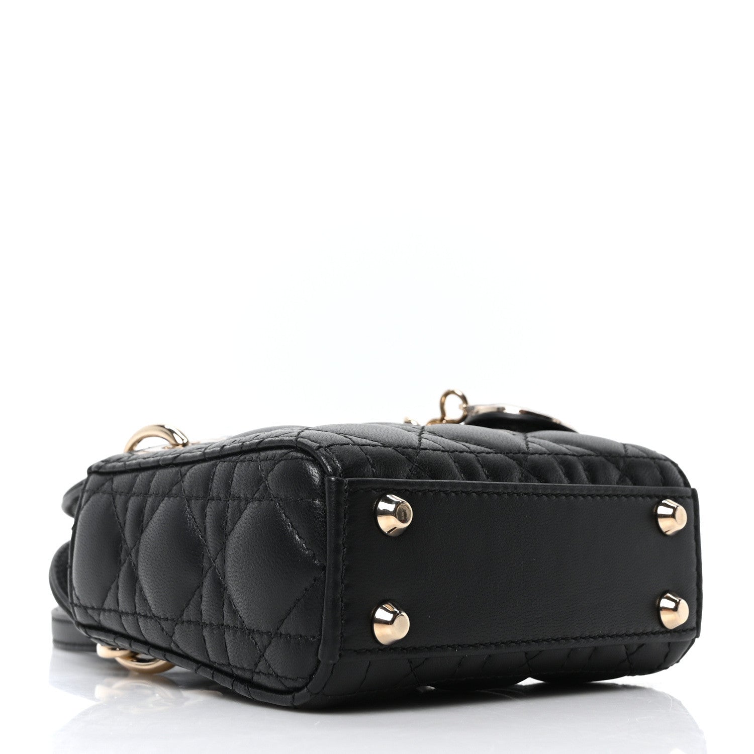 Christian Dior Lambskin Cannage Micro Lady Dior Black