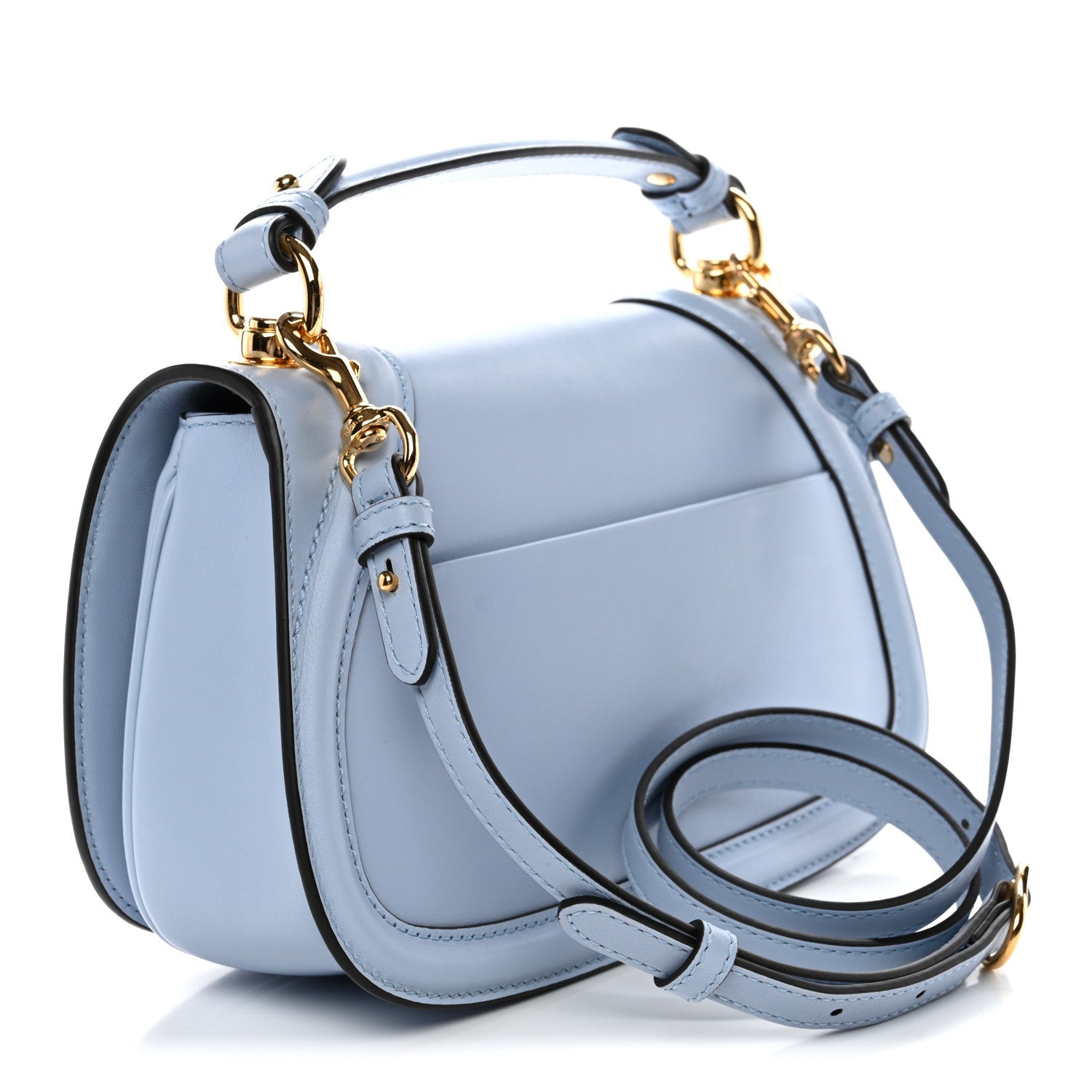 Gucci Roxy Calfskin Medium Blondie Top Handle Bag Cloudy Blue