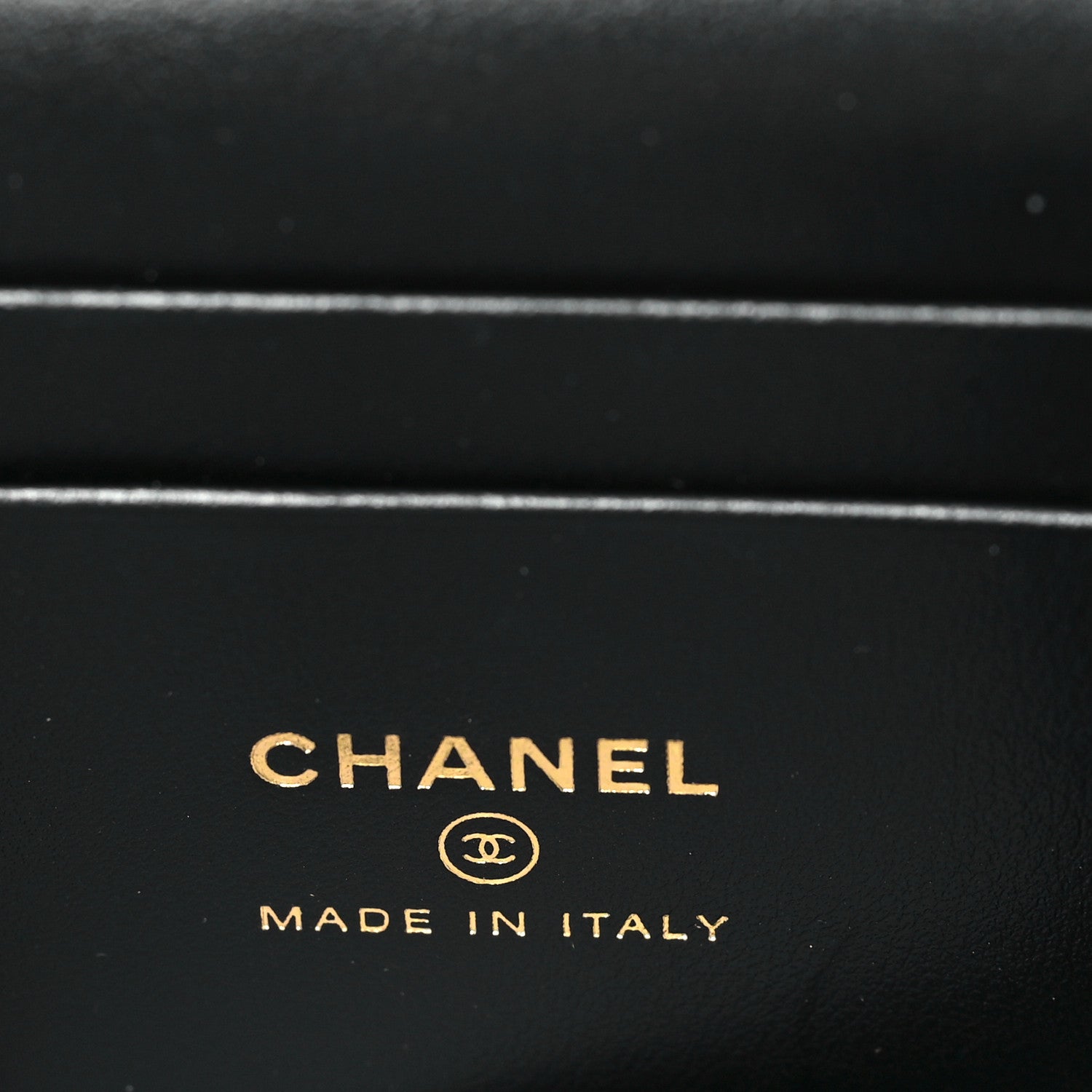 Chanel Caviar Quilted Top Handle Slim Vanity With Chain Black