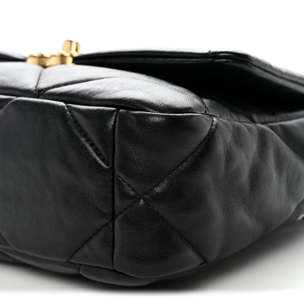 Chanel Lambskin Quilted Medium Chanel 19 Flap Black