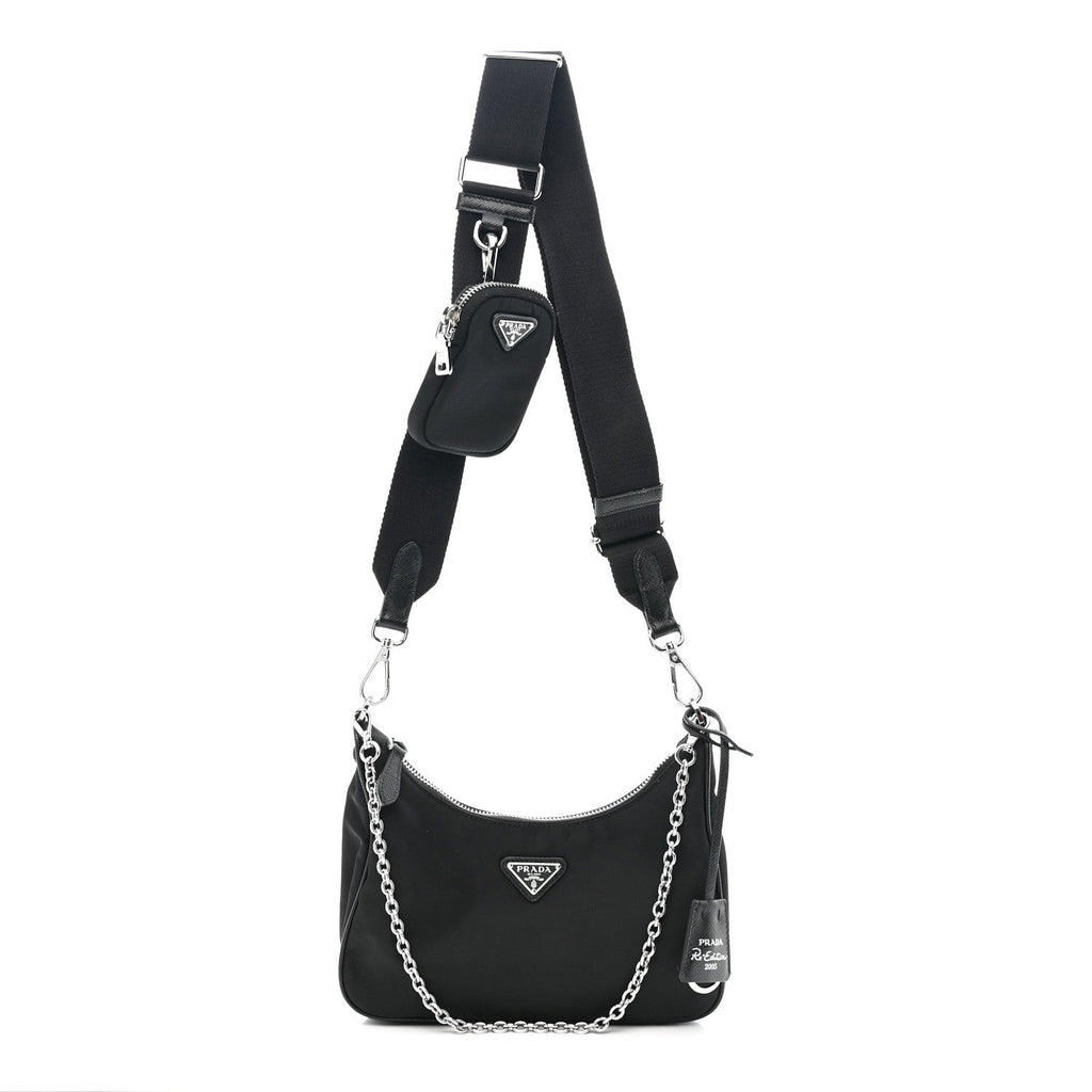 Prada Nylon Re-Edition 2005 Shoulder Bag Black