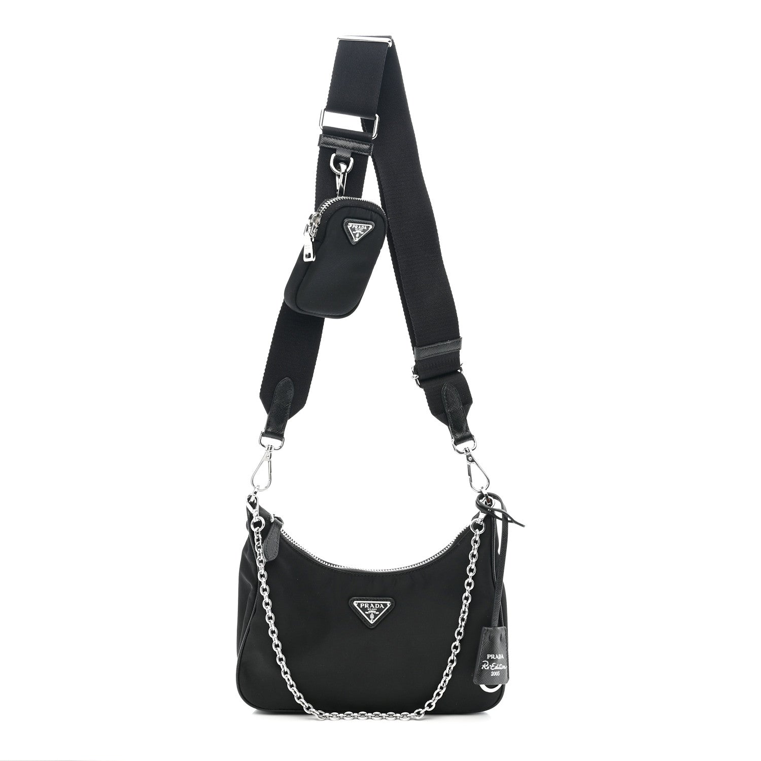 Prada Nylon Re-Edition 2005 Shoulder Bag Black