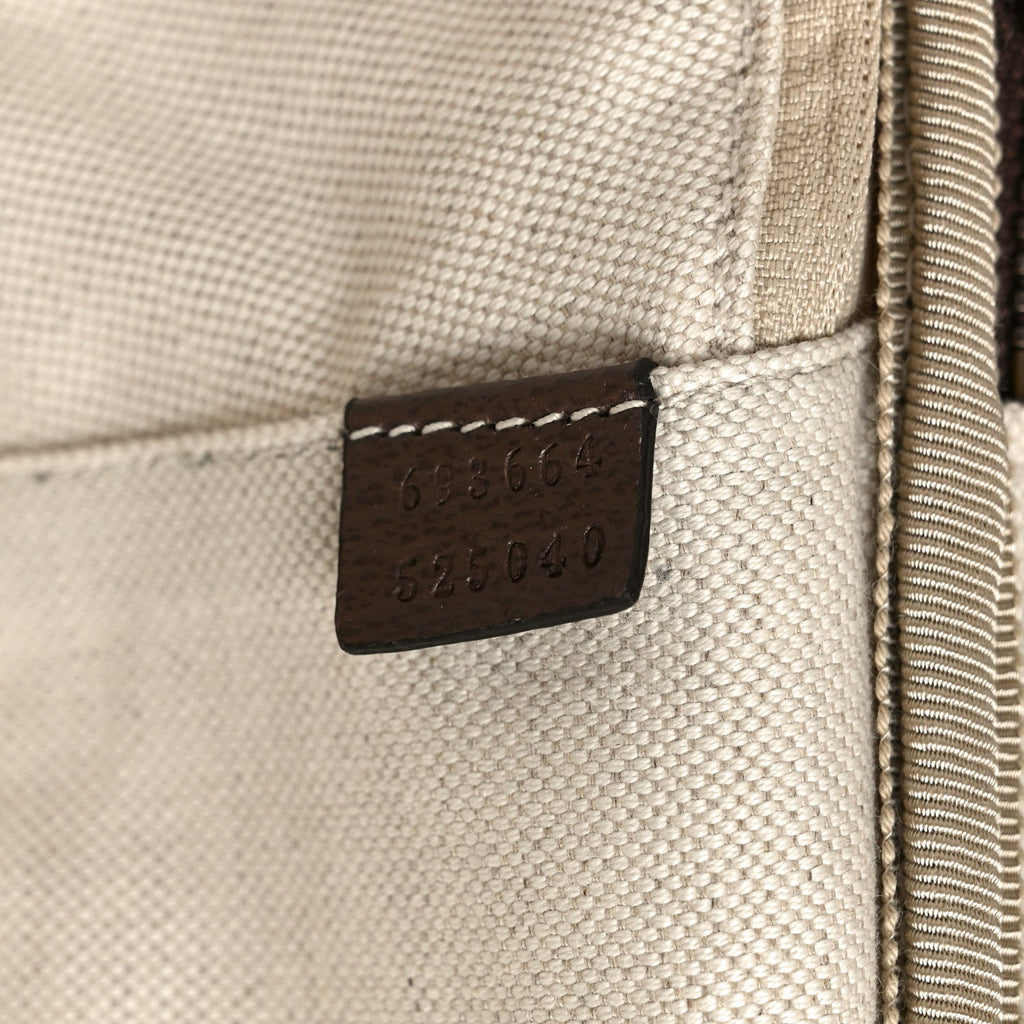 Gucci GG Supreme Monogram Web Medium Savoy Trolley Beige Ebony