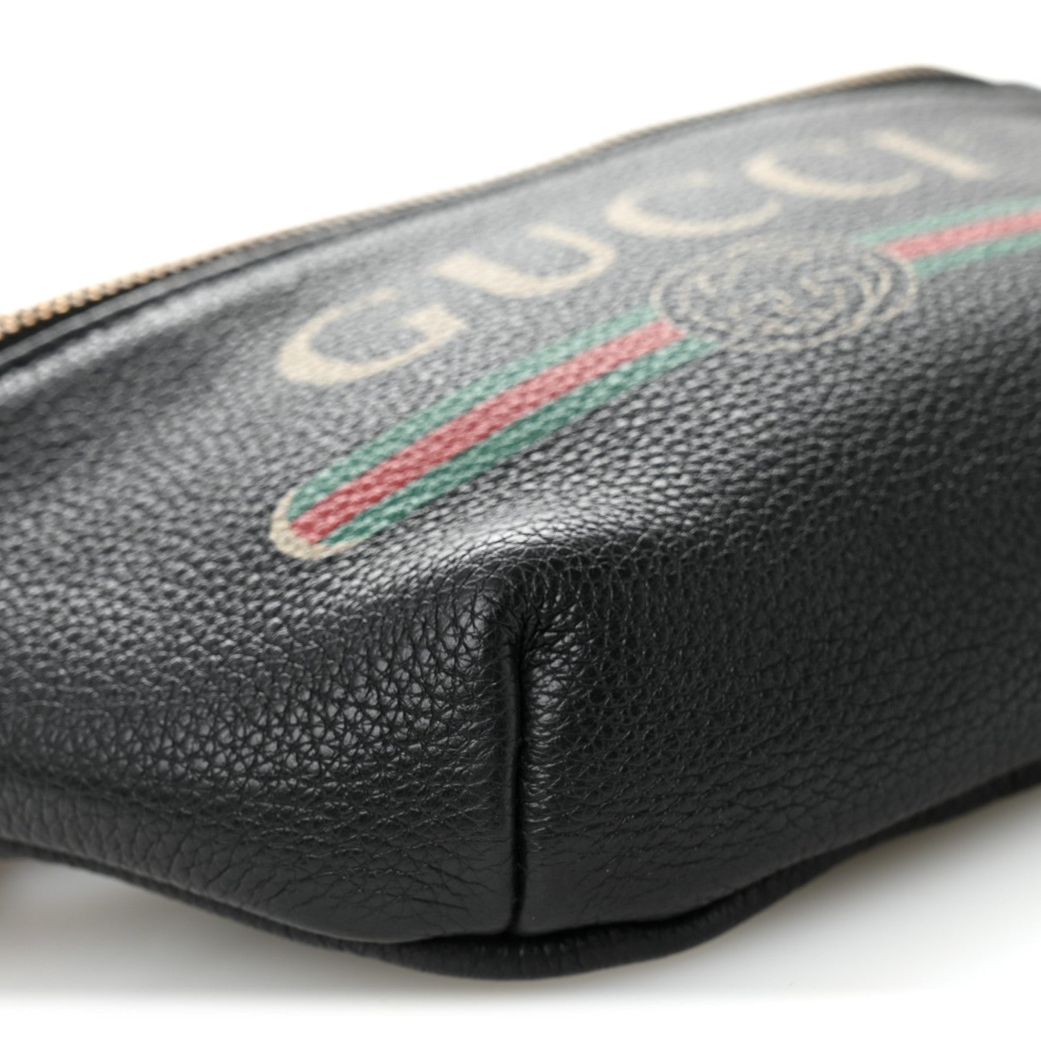 Gucci Grained Calfskin Small Logo Belt Bag Black