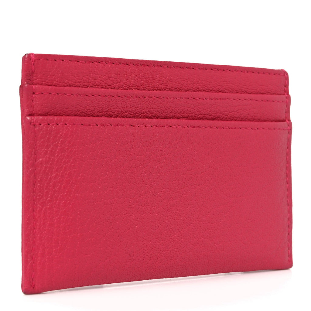 Goatskin Timeless CC Card Holder Fuchsia