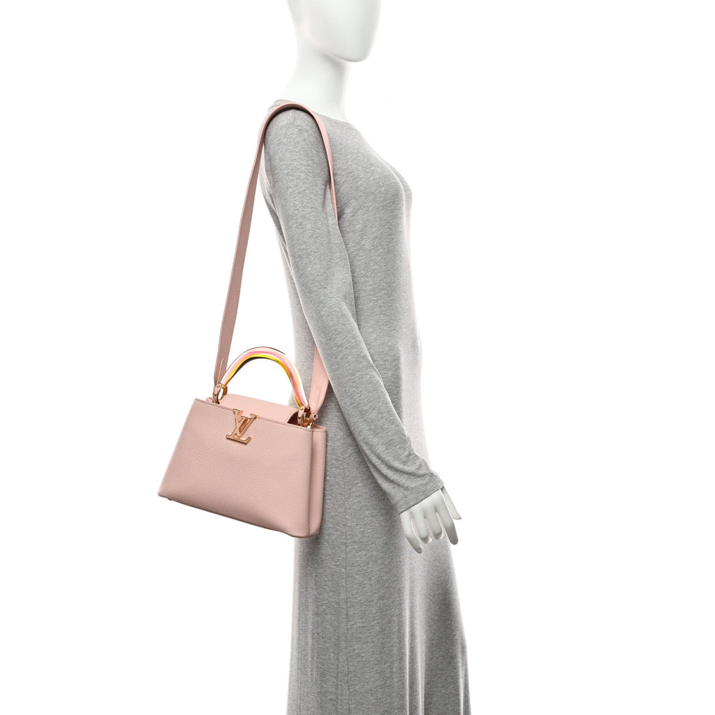 Louis Vuitton Taurillon Resin Murano Capucines BB Rose Jasmin
