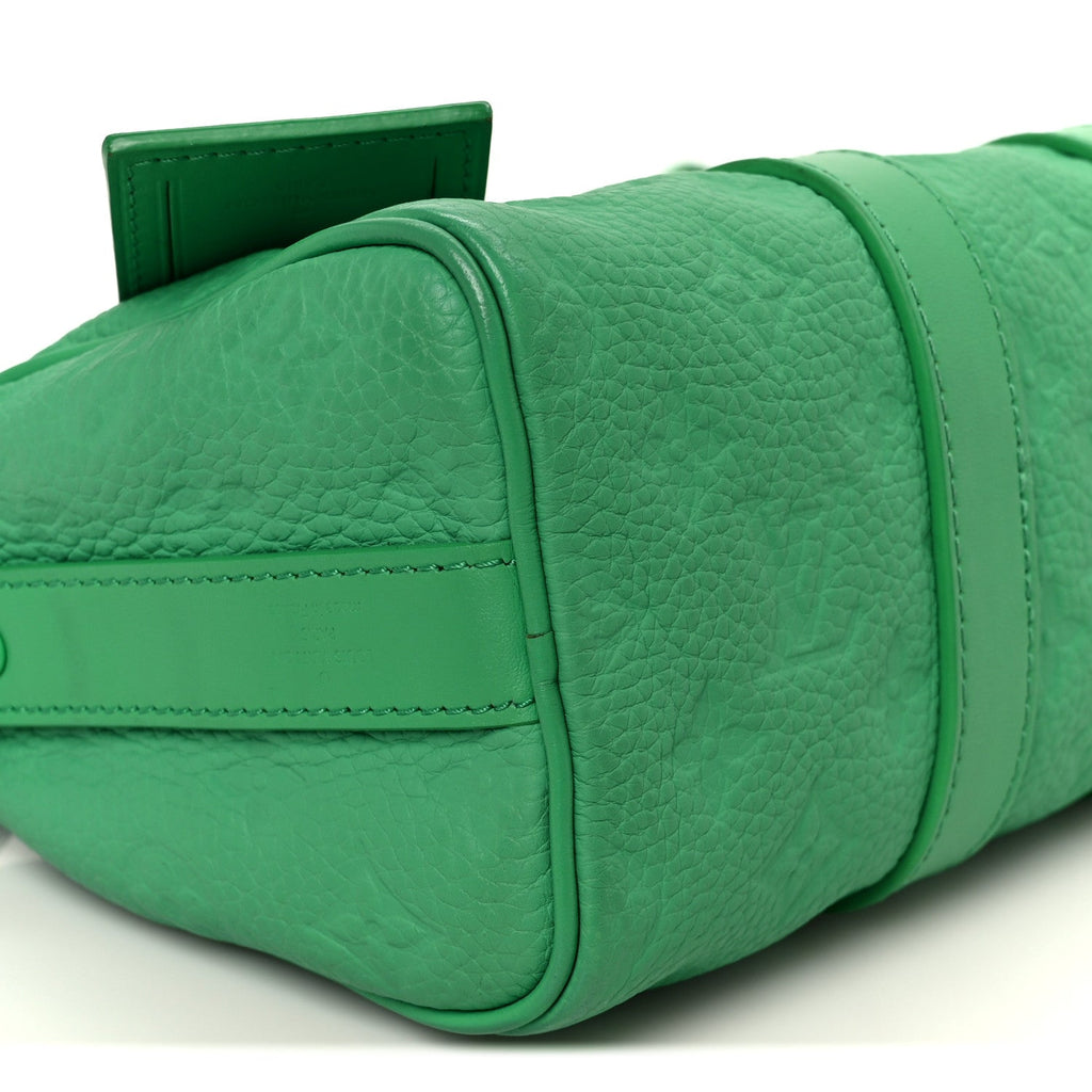 Louis Vuitton Monogram Taurillon Keepall Bandouliere 25 Minty Green