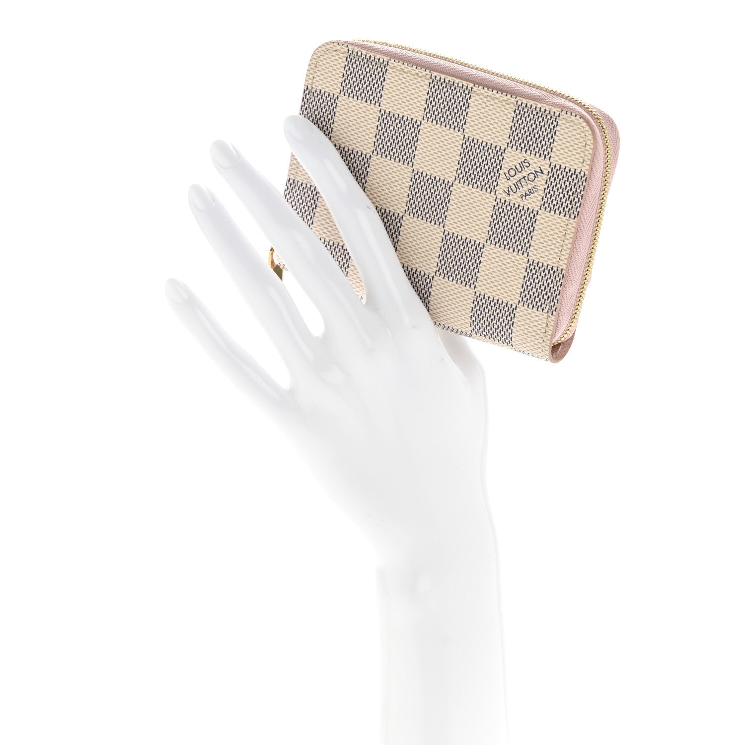 Louis Vuitton Damier Azur Zippy Coin Purse Rose Ballerine