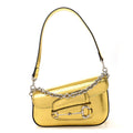 Gucci Metallic Demetra Mini Horsebit 1955 Asymmetric Shoulder Bag Gold