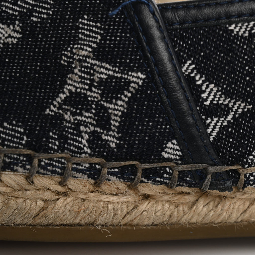 Louis Vuitton Monogram Denim Espadrille Flats 8.5 Blue