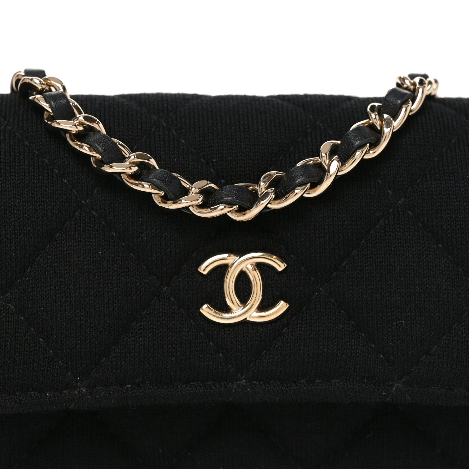 Chanel Jersey Quilted Micro Mini Flap Black