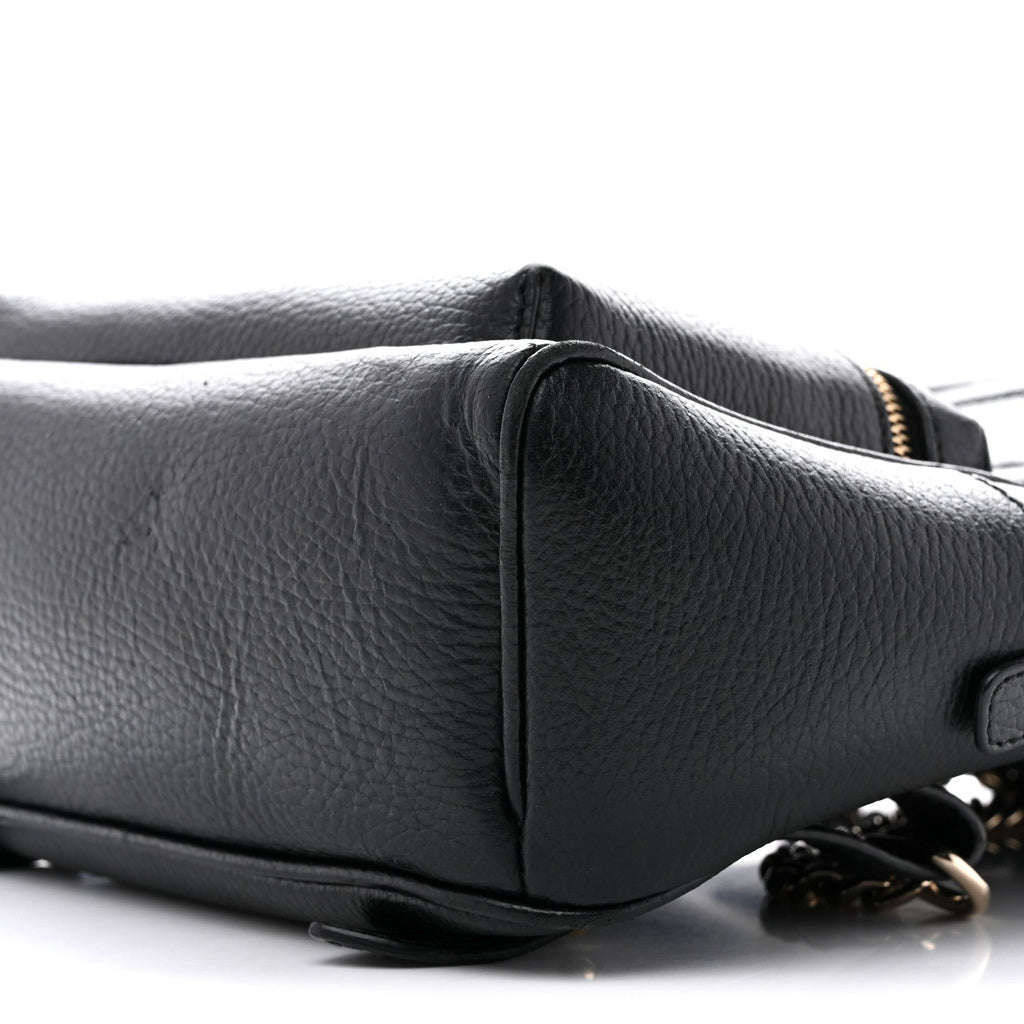Gucci Pebbled Calfskin Soho Chain Backpack Black