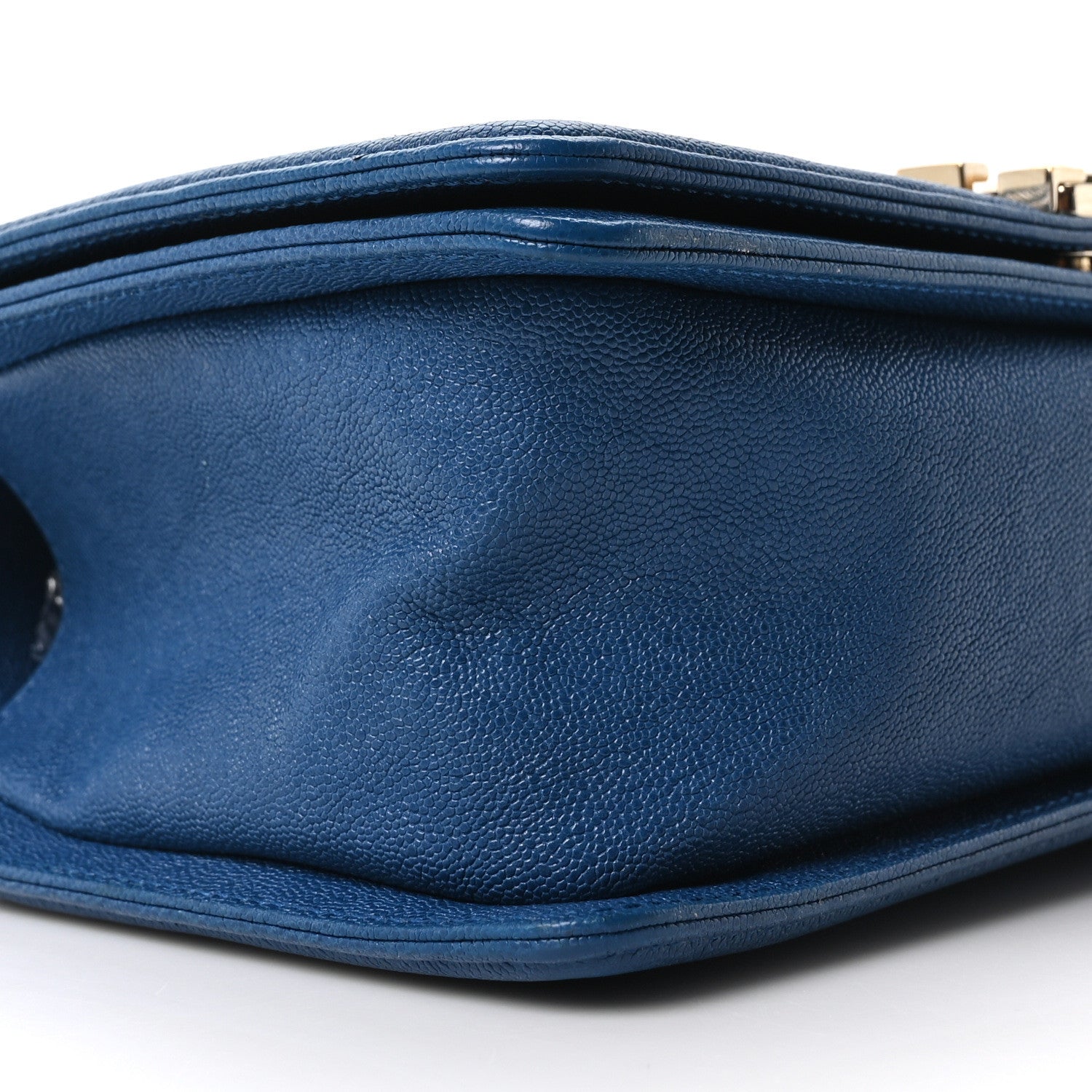 Chanel Iridescent Caviar Quilted Medium Boy Flap Dark Blue