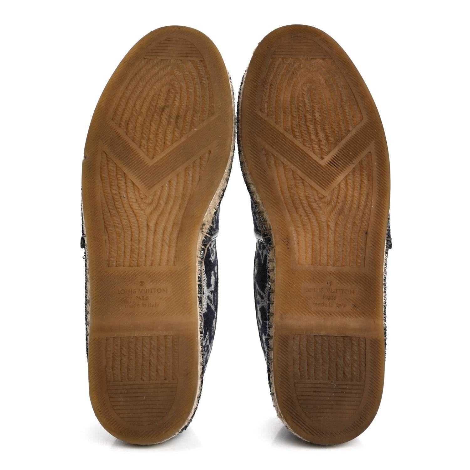 Louis Vuitton Monogram Denim Espadrille Flats 8.5 Blue