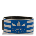 Gucci X ADIDAS Metal Enamel Cuff Bracelet S Silver Blue