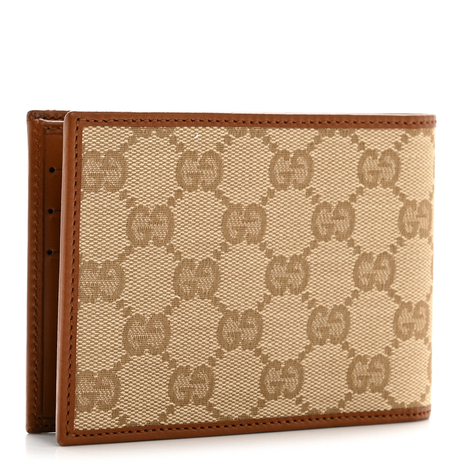 Gucci Monogram Bi-Fold Wallet Brown
