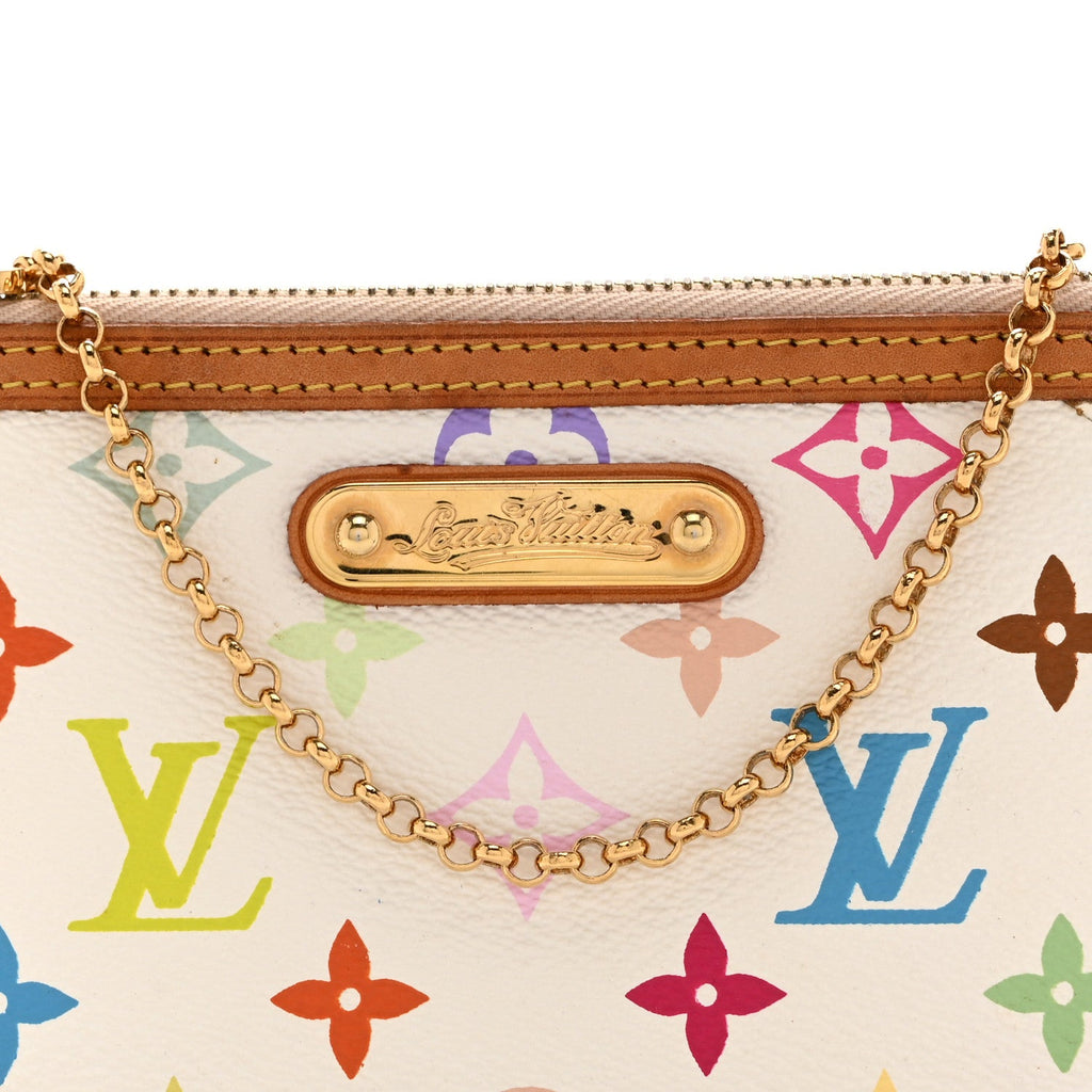 Louis Vuitton Monogram Multicolor Pochette Milla MM White