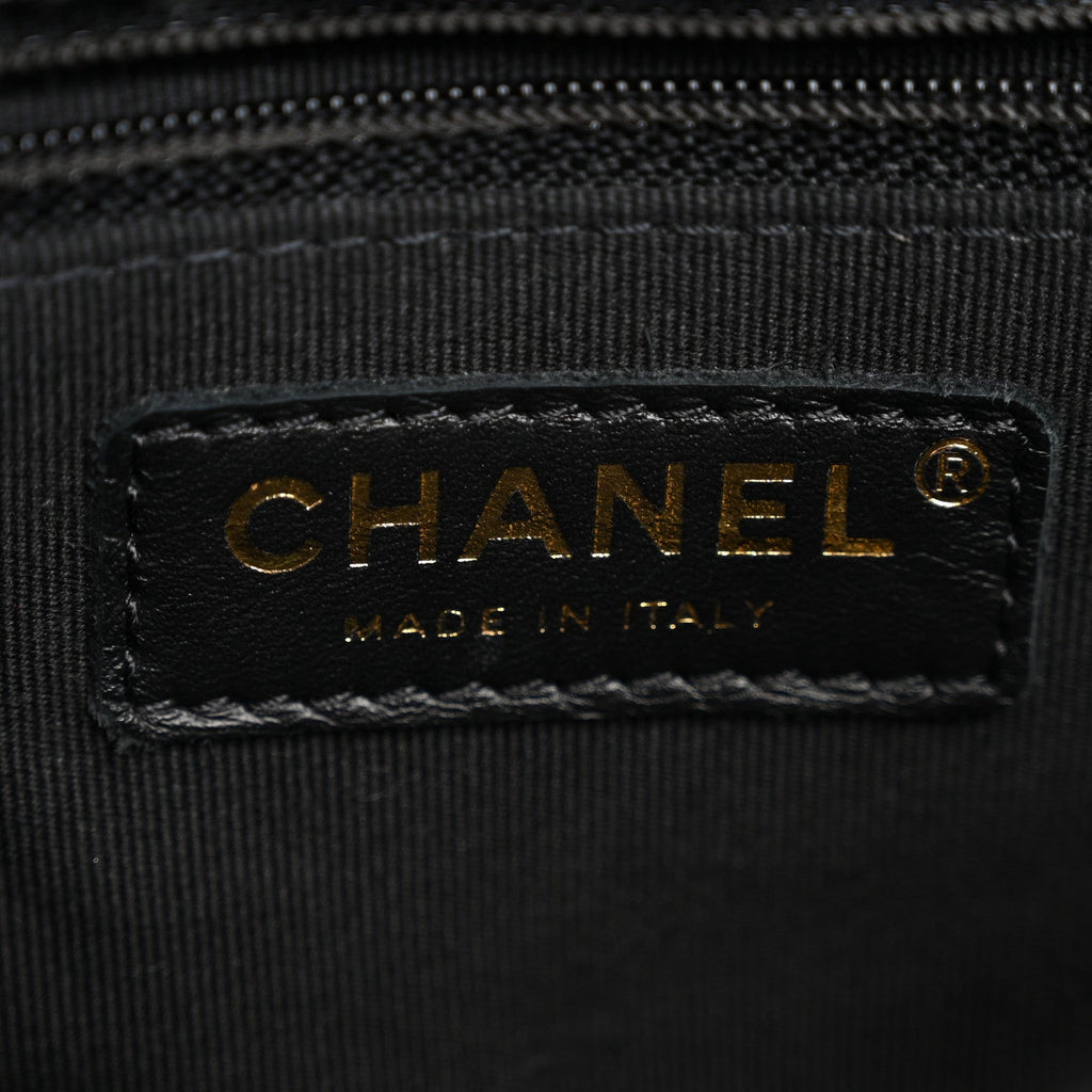 Chanel Wool Tweed Quilted Small Elegant Chain Flap Black Grey