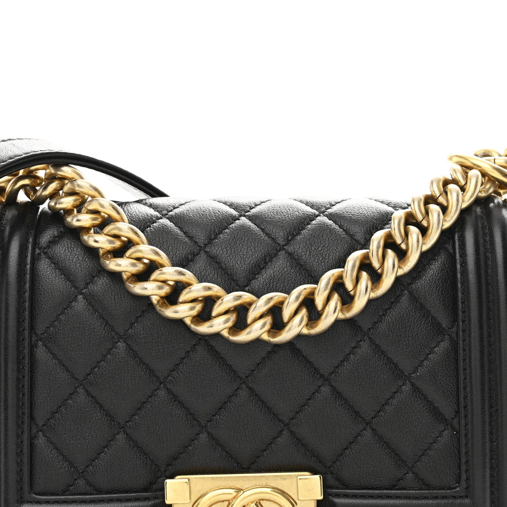 Chanel Calfskin Quilted Small Boy Flap Black