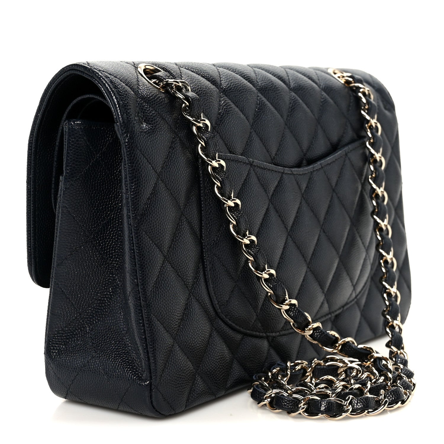 Chanel Caviar Quilted Medium Double Flap Navy