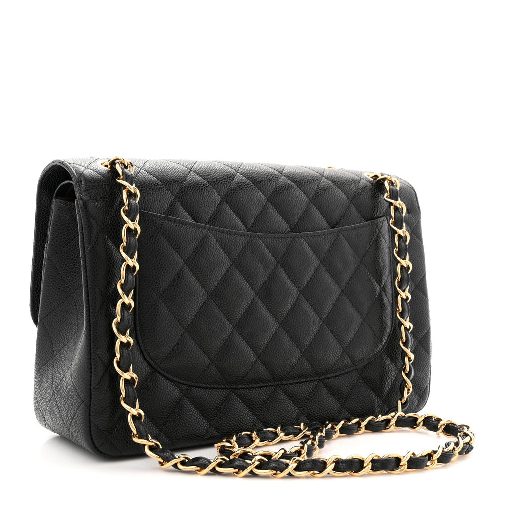 Chanel Caviar Quilted Jumbo Double Flap Black