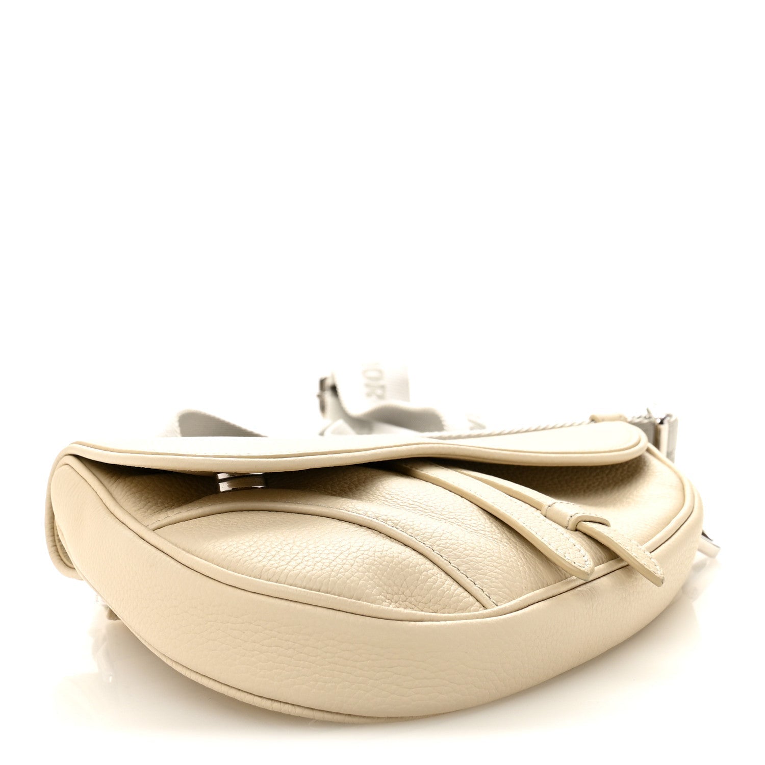 Christian Dior Grained Calfskin Mens Mini Saddle Bag Latte