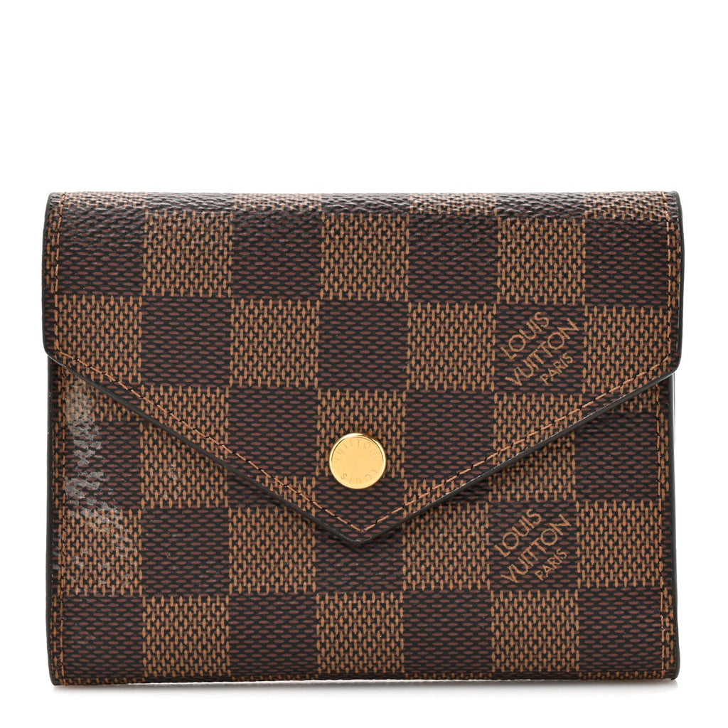 Louis Vuitton Damier Ebene Victorine Wallet Rose Ballerine