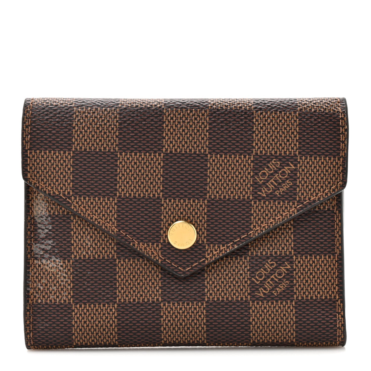 Louis Vuitton Damier Ebene Victorine Wallet Rose Ballerine