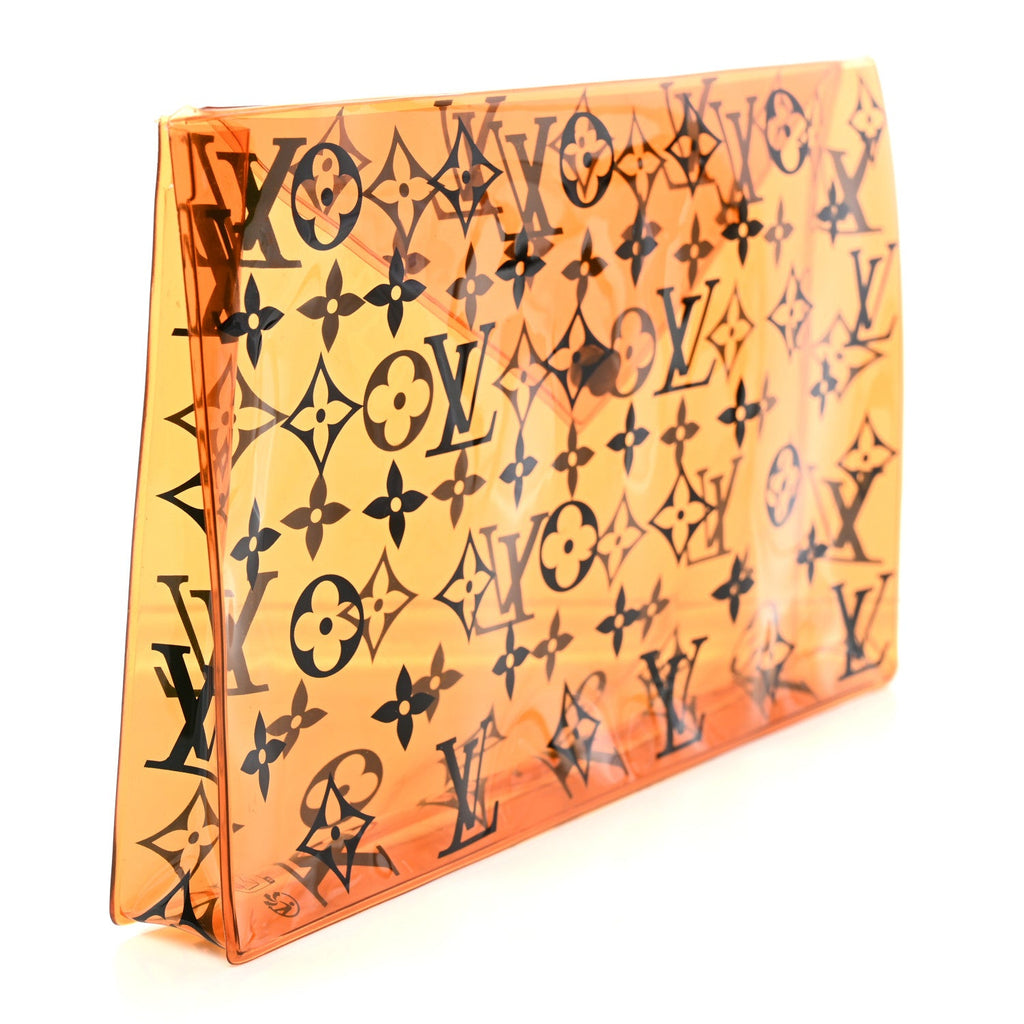 Louis Vuitton PVC Monogram Printed Envelope Pouch Orange