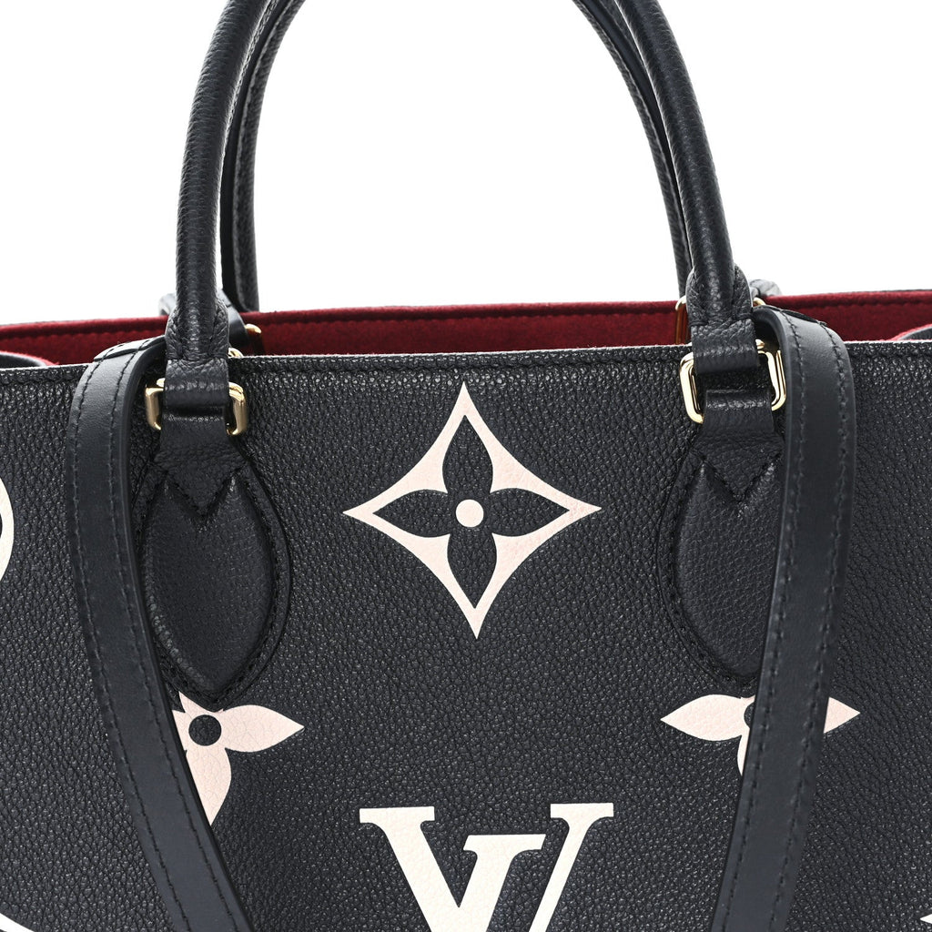 Louis Vuitton Empreinte Monogram Giant Onthego MM Black Beige