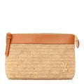 Louis Vuitton Raffia Pochette Voyage Souple Natural Beige