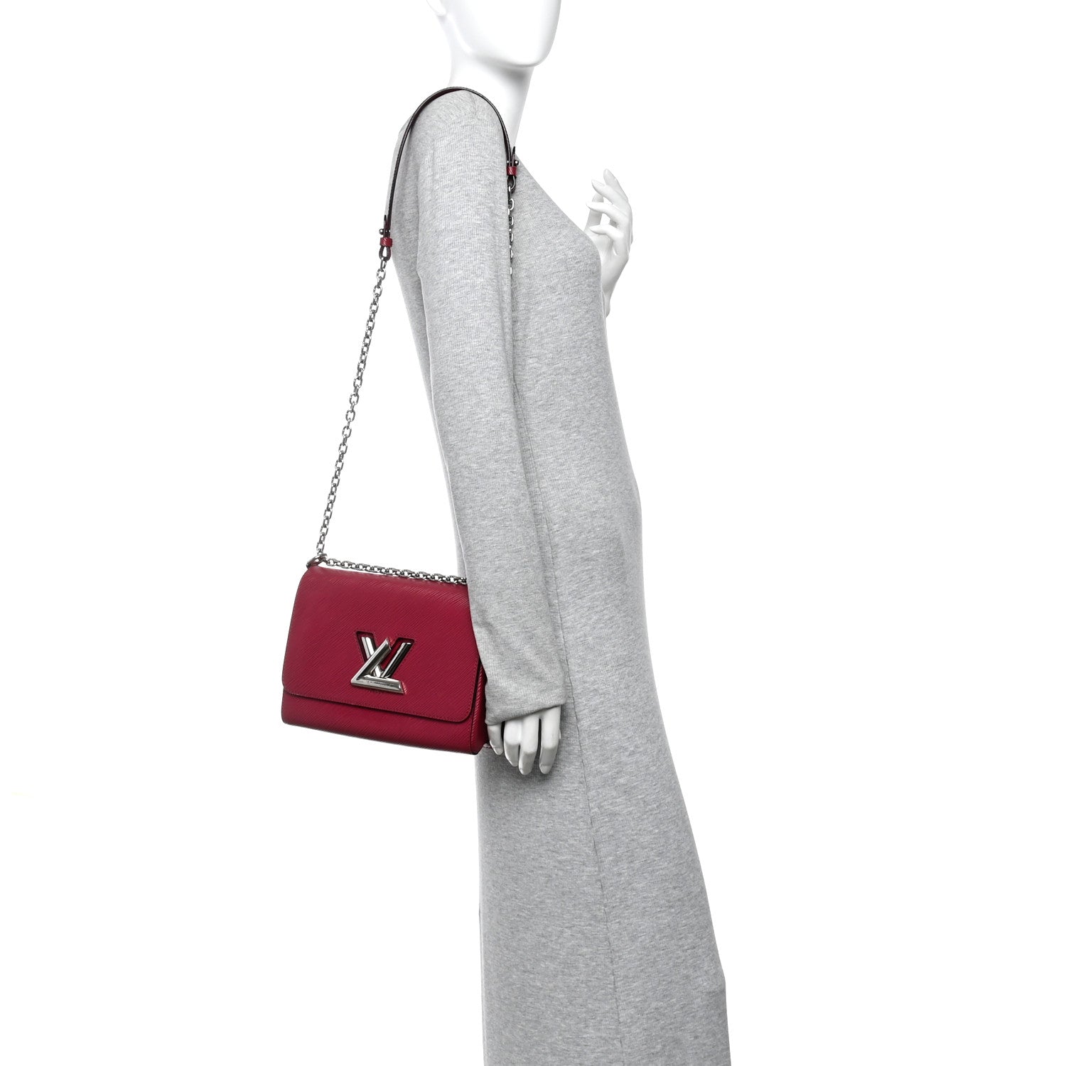 Louis Vuitton Epi Twist Shoulder Bag MM Fuchsia